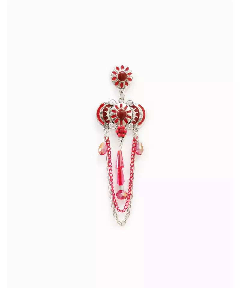 Lucie Red Multi Earrings