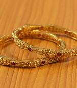 Gold Ruby       Bangles