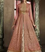Rust Color Embroidery Long Suit