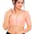 Pastel Peach Stripes Readymade Padded Saree Blouse