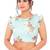 Pastel Blue Chiffon Readymade Padded Saree Blouse