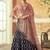 blue embroidered art silk lehenga with dupatta
