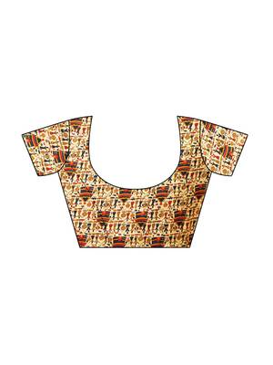 Pink Plain Chanderi Sarees With Blouse 4