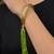 Green Tassels Gold Bracelet
