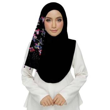 Black Premium Cotton Hijab 2