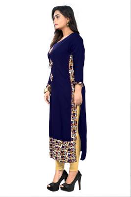 Blue printed rayon kurti 3