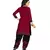 Red Printed Crepe Patiala Unstitched Women'S Dress Material