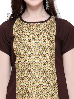 Multicolor Printed Crepe Ethnic-Kurtis 4