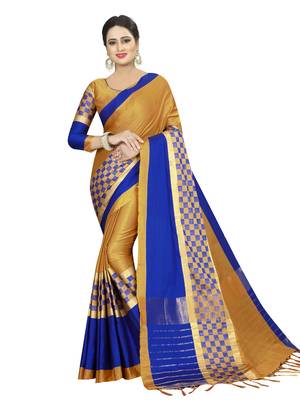 Multicolor Woven Art Silk Sarees With Blouse 1