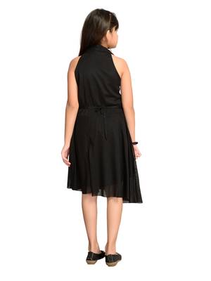 Black plain net kids gown 2
