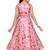 Pink printed tissue kids gown