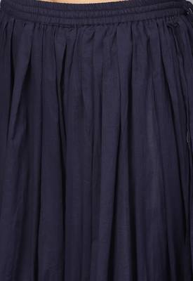 Blue embroidered rayon kurta-sets 4
