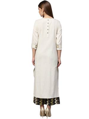 White embroidered cotton kurta-sets 2