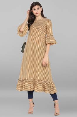 Janasya Multicolor printed cotton kurti 1