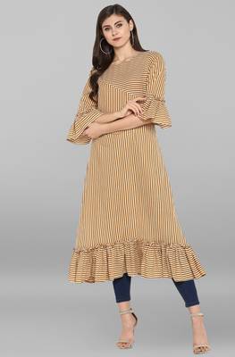 Janasya Multicolor printed cotton kurti 2