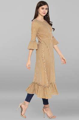 Janasya Multicolor printed cotton kurti 4