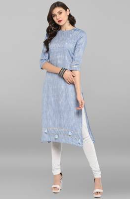 Janasya Multicolor printed cotton kurti 1