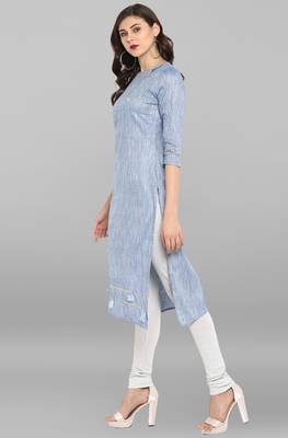Janasya Multicolor printed cotton kurti 3