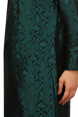 Green Embroidered Art Silk Dhoti Kurta 5