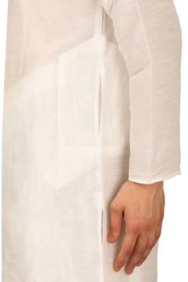 White Embroidered Art Silk Dhoti Kurta 5