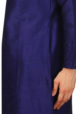 Blue Embroidered Art Silk Dhoti Kurta 5