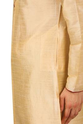 Gold Embroidered Art Silk Dhoti Kurta 5