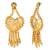 Stylish Traditional 1 Gram High Gold Plated Rope Style Brass Long Haram Necklace Set For Women