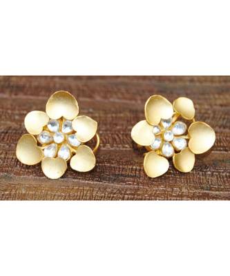 Floral Heart Diamond Stud Earrings 1