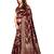 Maroon woven art silk sarees saree with blouse
