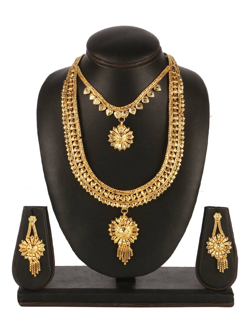 rajwadi necklace set gold
