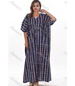 Block Printed Floral Long Kaftan Hippie Boho Indian Dress Evening Gown Maxi Dress Plus Size Tunic