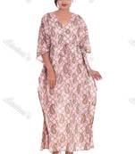 Women Cotton Floral Indian Long Kaftan Hippie Evening Gown Caftan Fashionable Plus Size Tunic