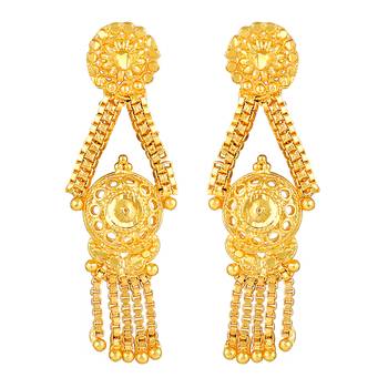 Gorgeous 1 Gram High Gold Plated Choker Style Brass Necklace Set For Women 3