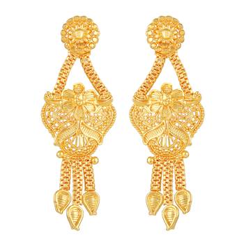 Attractive 1 Gram High Gold Plated Choker Style Brass Necklace Set For Women 3