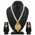 Rajwadi Style Enamel Work Gold Plated Lct Stone Matinee Style Necklace Set For Women