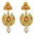 Rajwadi Style Enamel Work Gold Plated Lct Stone Matinee Style Necklace Set For Women