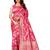 Rani pink woven art silk sarees saree with blouse