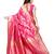 Rani pink woven art silk sarees saree with blouse