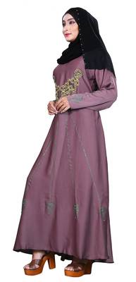 Salmon Embroidered Nida Burka 2