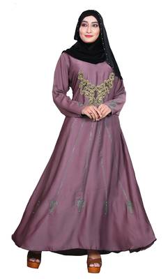 Salmon Embroidered Nida Burka 4