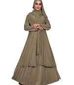 Ivory Embroidered Lycra Burka
