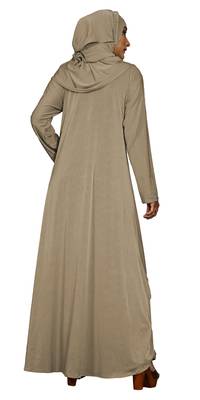 Ivory Embroidered Lycra Burka 3