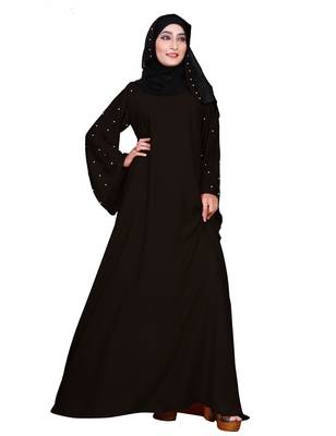Coffee Embroidered Nida Burka 1