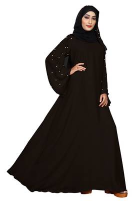 Coffee Embroidered Nida Burka 4