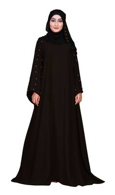 Coffee Embroidered Nida Burka 5