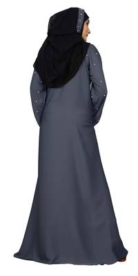 Silver Embroidered Nida Burka 3
