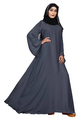 Silver Embroidered Nida Burka 4