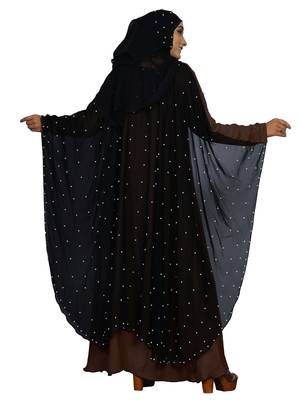 Brown Embroidered Nida Burka 3