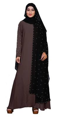 Light-Violet Embroidered Nida Burka 4