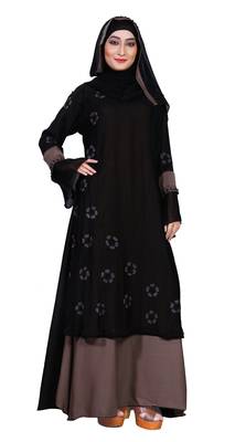 Light-Violet Embroidered Nida Burka 1